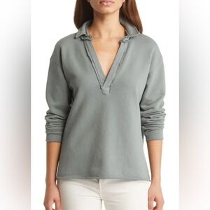 Frank & Eileen Heritage Cotton French Terry Popover Henley size L
